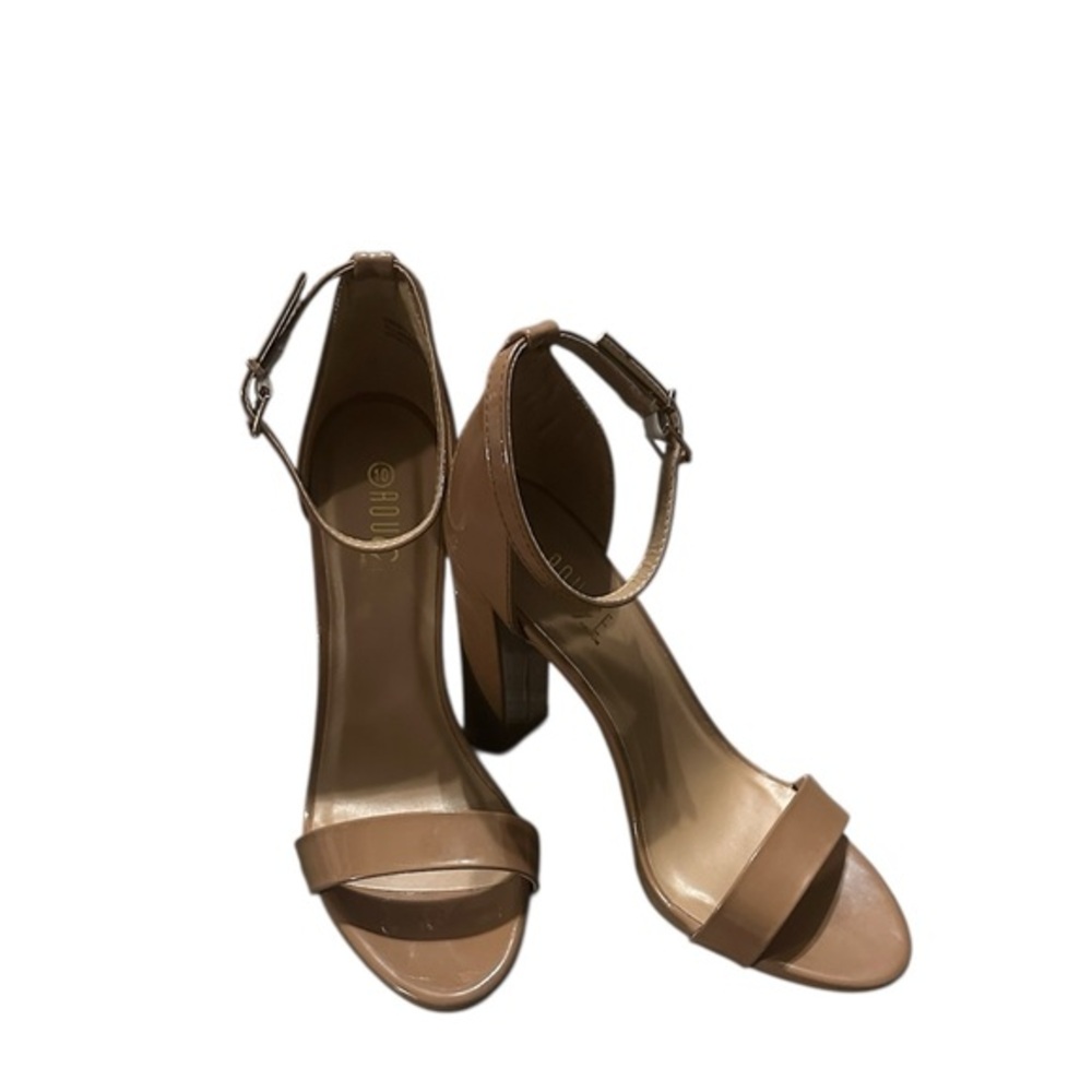 Rouge Helium Nude Ankle Strap Heels